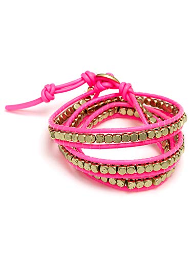 LaurDIY Pink Gold Wrap Cord Bracelet MINI DIY KIT, Multicolor
