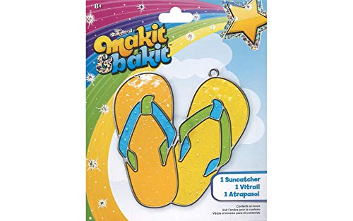 Makit & Bakit Colorbok Suncatcher Flip Flops, Multi-Colored