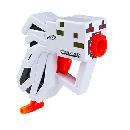 NERF MicroShots Minecraft Ghast Mini Blaster, Includes 2 Official Elite Darts, Christmas Stocking Stuffers, Minecraft Ghast Mob Design