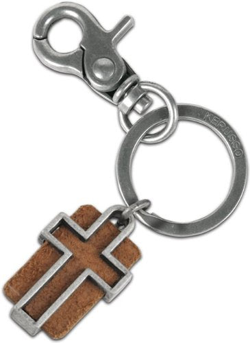 Kerusso Faith Gear Faith Gear Key Ring Leather Slot Cross Key Ring -