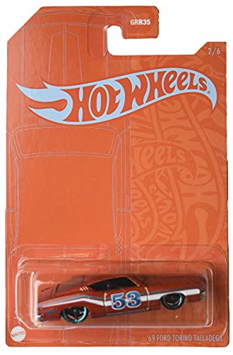Hot Wheels '69 Ford Torino Talladega, [Orange] 2/6 1:64 Scale die cast