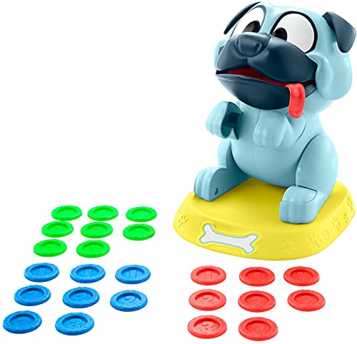 Mattel Games Puglicious Game, Dog Treat-Stacking Challenge with Hungry Puppy, Gift for Kids 5 Years & Older [Amazon Exclusive]