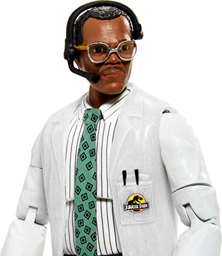 Mattel Jurassic World Toys Amber Collection Ray Arnold 6-in Action Figure with Movie-Inspired Removable Arm, Headset, & Computer Piece Accessory, Collectible Gift for 8 Years Old & Up