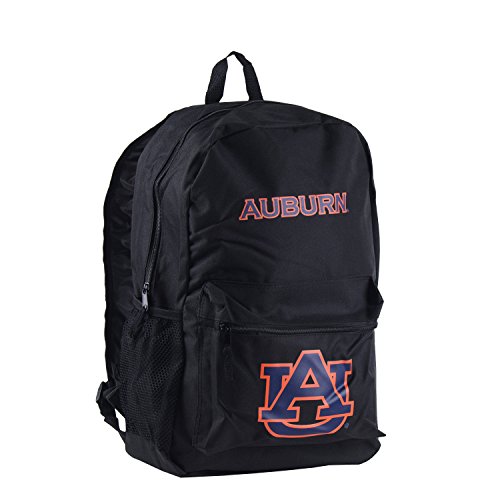 Concept One NCAA Auburn Tigers Sprint Backpack, 18-Inch, Black/Black