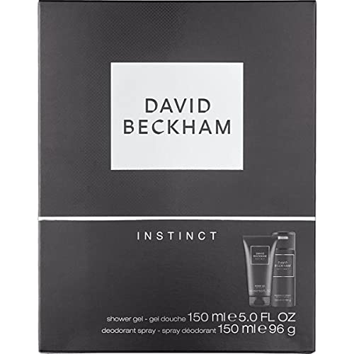 David Beckham Instinct Gift Set with Shower Gel 5 oz and Deodorant Spray 5.07 oz