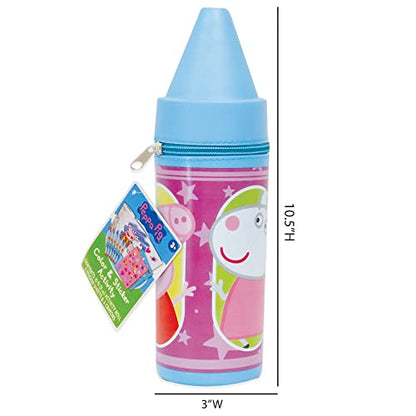 Peppa Pig: Color & Sticker Activity - Zipper Case Holds 10' Coloring Paper, 2 Sticker Sheets & 6 Crayons, Kids Ages 3+