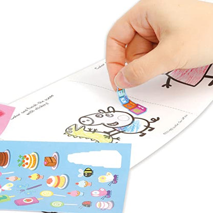 Peppa Pig: Color & Sticker Activity - Zipper Case Holds 10' Coloring Paper, 2 Sticker Sheets & 6 Crayons, Kids Ages 3+