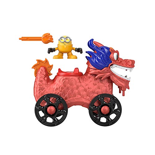 Imaginext Minions The Rise of Gru Dragon Disguise Roll-Along Vehicle with Minion Figure for Preschool Kids Ages 3 and Up