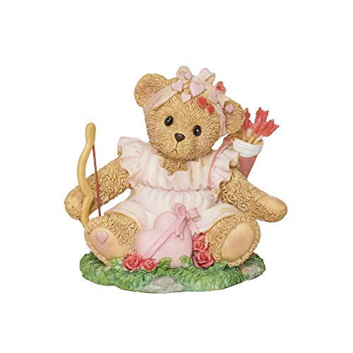 Roman Cherished Teddies, Betty, Valentine Figure, 3" H, Resin and Wollastonite, Durable, Collectible Decoration, Decorative Figurine, Home Decor