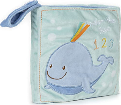 GUND Baby Sleepy Seas 123 Whale Soft Book Plush Stuffed Sensory Stimulating Toy, 8"