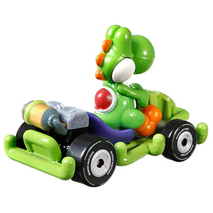 DieCast Hotwheels Mario Kart Green [Yoshi] Pipe Frame 1:64 Scale, Multicolor