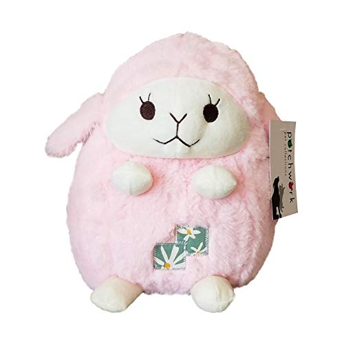 Patchwork Pet 11" Country Lamb Plush Dog Toy Pink