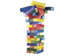 Mattel Games UNO StackoGame for Kids and Family with 45 Colored Stacking Blocks, Loading Tray and Instructions, Makes a Great Gift for 7 Year Olds and Up (43535)