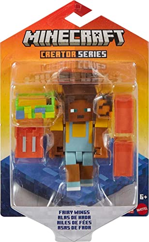 Minecraft Creator Series Fairy Wings Figure, Collectible Building Toy, 3.25-inch Action Figure with Accessories, Gift for Ages 6 Years & Older