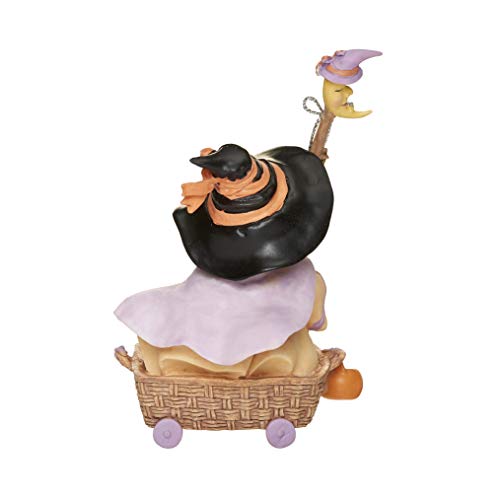 Roman Cherished Teddies, Diana in Wheel Basket Halloween Figure, 4.25" H, Resin and Wollastonite, Durable, Collectible Decoration, Decorative, Decor