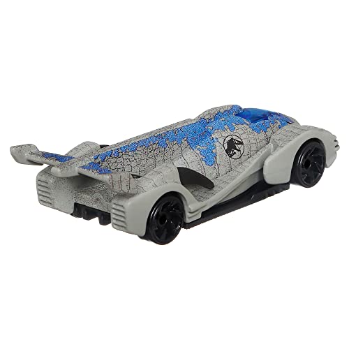 Hot Wheels Character Cars Velociraptor Blue, Toy Vehicle for Ages 3 and Up