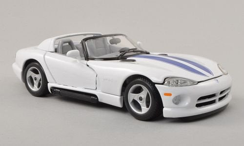 Dodge Viper RT/10, white/blue, Model Car, Ready-made, Bburago 1:24
