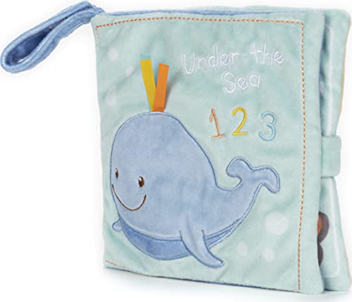 GUND Baby Sleepy Seas 123 Whale Soft Book Plush Stuffed Sensory Stimulating Toy, 8"