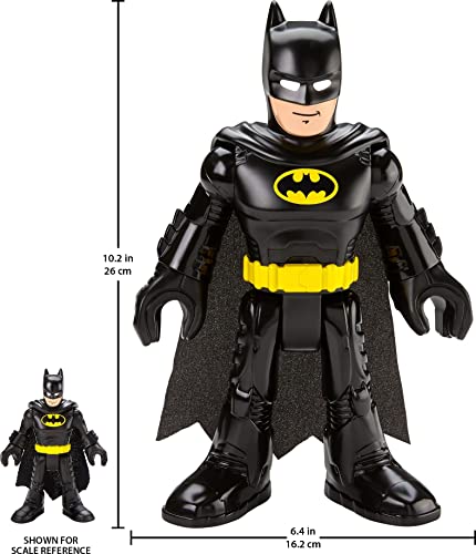 Imaginext DC Super Friends Batman Xl Toy 10-In Figure with Fabric Cape for Preschool Kids Ages 3+ Years