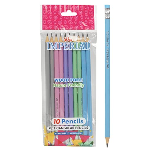 Pack of 36, 360 Ct Imperial Pencils with Eraser #2 Fluorescent, 10ct Conforms to ASTM D-4236 Certified Non Toxin