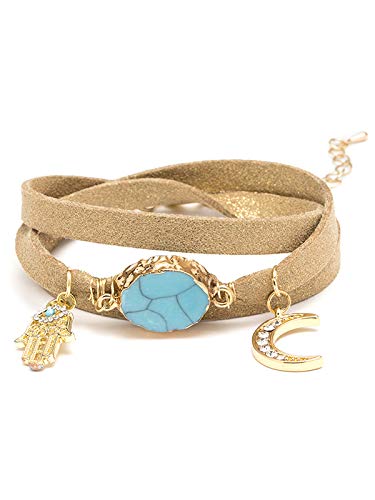 LaurDIY Gold Turquoise Wrap Bracelet MINI DIY KIT, Multicolor