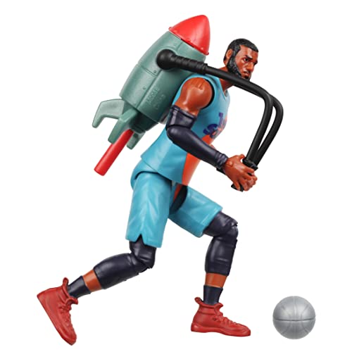 Moose Toys Space Jam: A New Legacy - Baller Action Figure - 5" Lebron James with Acme Rocket Pack 4000