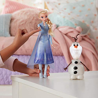 Disney Frozen Talk and Glow Olaf and Elsa Dolls, Remote Control Elsa Activates Talking, Dancing, Glowing Olaf, Inspired by Disney's Frozen 2 Movie - Toy For Kids Ages 3 and Up