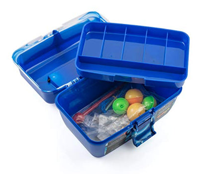 SouthBend WG-TB88-B Wormgear 88Pc Ld D Tackle Box Blue, Multi