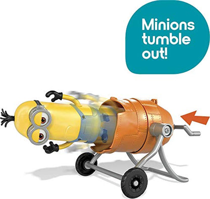 Minions: The Rise of Gru Movie Moments Mixed Up Minions: Approx 4-in Action Figure Interactive Toy with Articulation & Movie Scene Construction Accessories Minion Fans