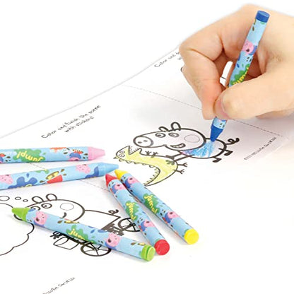 Peppa Pig: Color & Sticker Activity - Zipper Case Holds 10' Coloring Paper, 2 Sticker Sheets & 6 Crayons, Kids Ages 3+