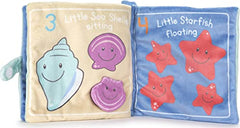 GUND Sleepy Seas 123 Whale Soft Book Plush Stuffed Sensory Stimulating Toy, 8"