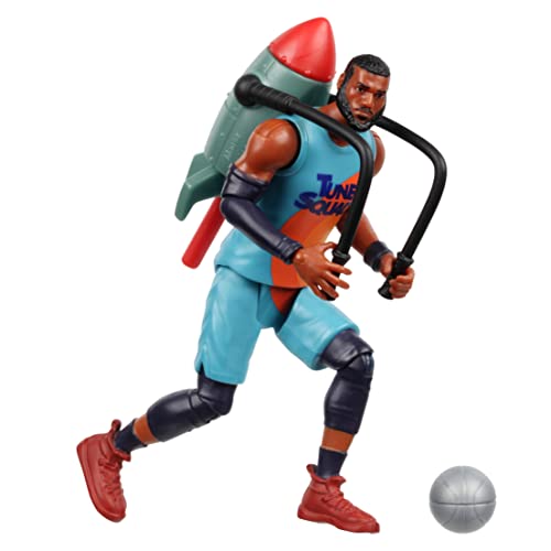 Moose Toys Space Jam: A New Legacy - Baller Action Figure - 5" Lebron James with Acme Rocket Pack 4000