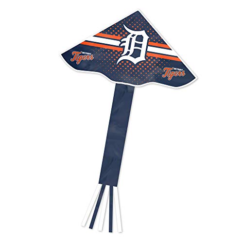 Party Animal MLB Detroit Tigers Unisex Kite with Long 52-inch Tail, Blue, 50-inches x 28-inches
