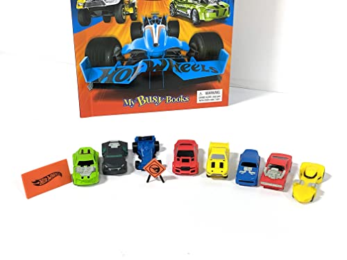 Phidal - Mattel Hot Wheels My Busy Book for Kids, Children to Play - Includes 10 Figurines with a playmat and Storybook, Portable and Travel Ready
