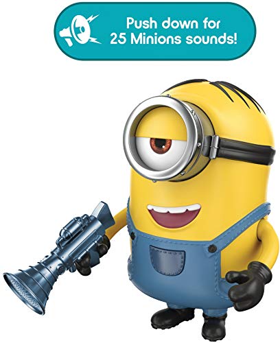 Minions: The Rise of Gru Sing ‘N Babble Stuart Interactive Action Figure, Talking Character Toy with 25 Plus Talking & Laughing Sounds 4-in Tall, Kids Gift Ages 4 Years & Older