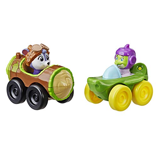 Top Wing Racers 2 Pack: Shirley Squirrely and Chomps from The Nick Jr. Show, Racers with Attached Figures, Great Toy for Kids Ages 3 to 5