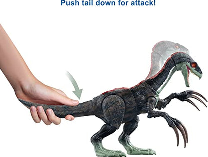 Mattel Jurassic World Toys Dominion Sound Slashin Therizinosaurus Dinosaur Action Figure Toy with Attack Feature and Sounds