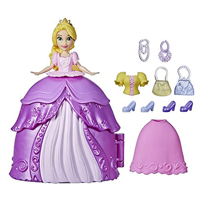 Disney Princess Secret Styles Fashion Surprise Rapunzel, Mini Doll Playset with Extra Clothes and Accessories, Toy for Girls 4 and Up