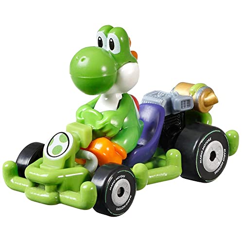 DieCast Hotwheels Mario Kart Green [Yoshi] Pipe Frame 1:64 Scale, Multicolor