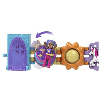 Polly Pocket Bracelet Treasures Wearables with Snap-Together Sections and Micro Doll, Gift for Kids Ages 4+