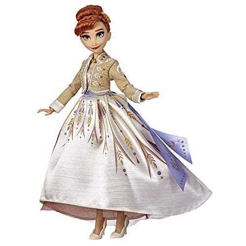 Disney Frozen Arendelle Anna Fashion Doll with Glittery White Travel Dress Inspired by Frozen 2 - Toy for Kids Ages 3 & Up