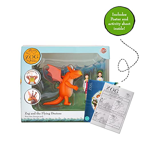 WOW! STUFF Zog and The Flying Doctors Story Time Set | Collectable Articulated Character Action Figures | Official Toys and Gifts from The Julia Donaldson Books, TV and Animation Movie Series