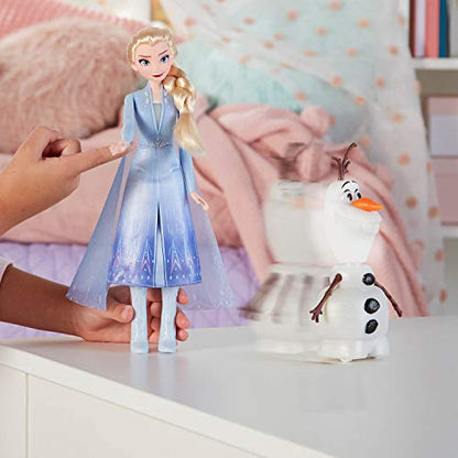 Disney Frozen Talk and Glow Olaf and Elsa Dolls, Remote Control Elsa Activates Talking, Dancing, Glowing Olaf, Inspired by Disney's Frozen 2 Movie - Toy For Kids Ages 3 and Up