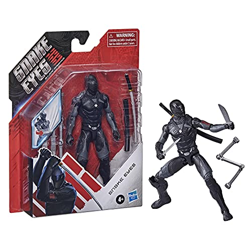 G. I. Joe Snake Eyes: G.I. Joe Origins Snakes Eyes Action Figure Collectible Toy with Fun Action Feature and Accessories, Toys for Kids Ages 4 and Up