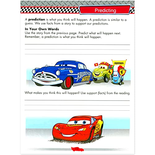 Disney Pixar The World of Cars Reading Learning Workbook