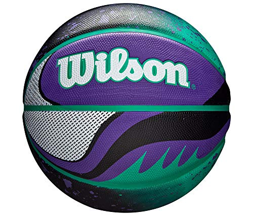 WILSON 21 Series Basketball 27.5", Purple/Green