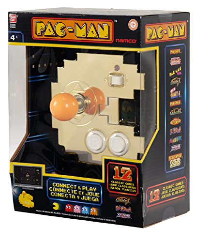 Bandai - Pac-Man Connect and Play: Gold Edition Controller w/ 12 Classic Games