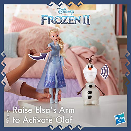 Disney Frozen Talk and Glow Olaf and Elsa Dolls, Remote Control Elsa Activates Talking, Dancing, Glowing Olaf, Inspired by Disney's Frozen 2 Movie - Toy For Kids Ages 3 and Up