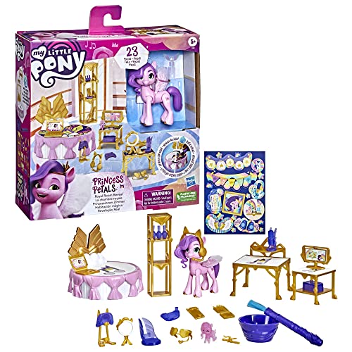 My Little Pony: A New Generation Royal Room Reveal Princess Pipp Petals - 3-Inch Pink Pony, Water-Reveal Accessories, Toy for Kids Ages 5 and Up