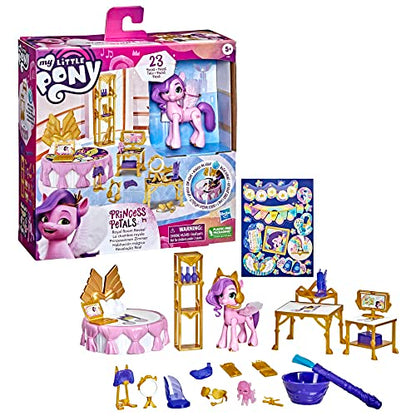 My Little Pony: A New Generation Royal Room Reveal Princess Pipp Petals - 3-Inch Pink Pony, Water-Reveal Accessories, Toy for Kids Ages 5 and Up